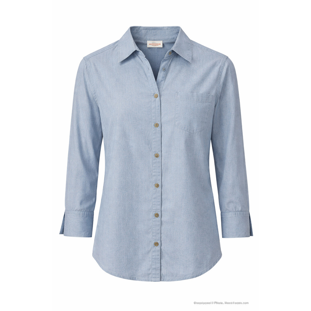 Classic Light Blue Women's Button-Down Blouse